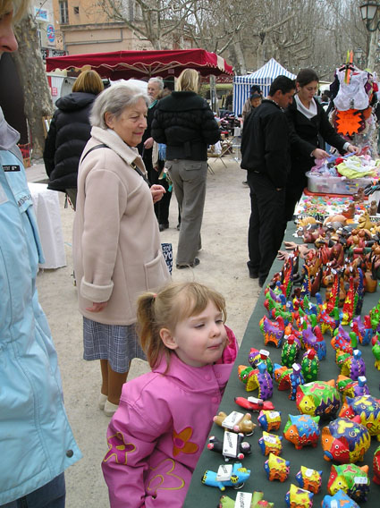 Annie and the Colourful Wooden Cats (I Love the Expression on the 