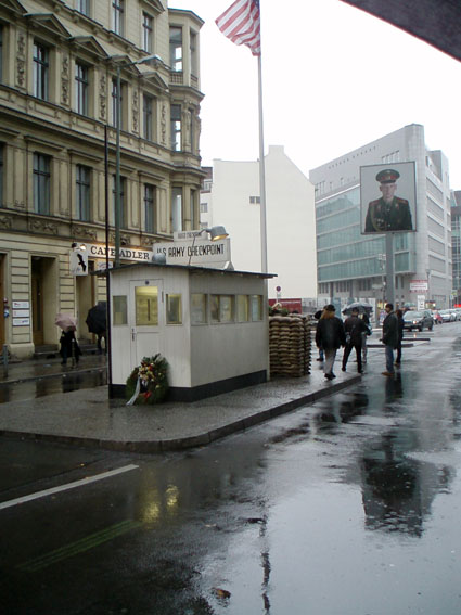Looking into the Former Communist Zone from Checkpoint Charlie