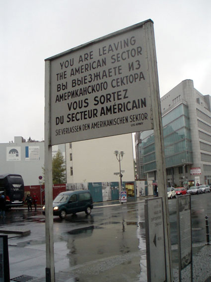 The Famous Checkpoint Charlie Sign