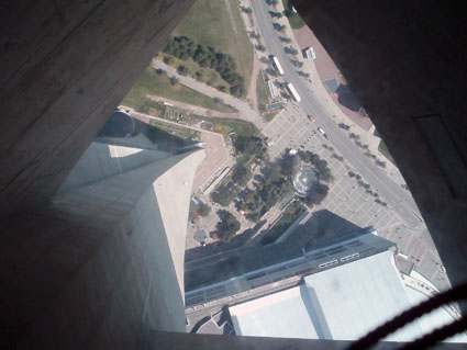 Looking Straight Down from the Glass Floor