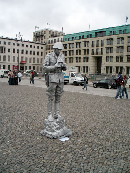 Man Dressed as Soldier Statue