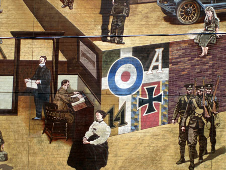 Sun Newspaper Mural - Detail