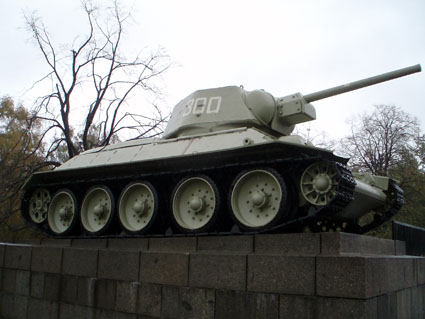 T-34 Tank Flanking the Soviet War Memorial in Berlin