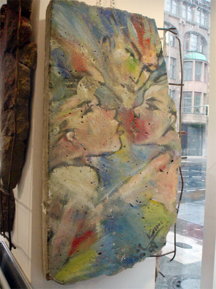 Art on a Piece of The Berlin Wall (from the Museum Gift Shop)