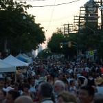 Crowd Scene Looking West Along Queen Street East