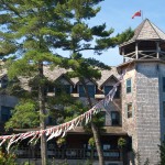 Ojibway Club Festooned with Regatta Pennants