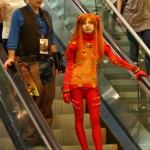 Fan Expo: Cowboy and "Test" Coming Down Escalator