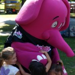 Word on the Street: Elephoto Pink Elephant Mascot Getting Lots of Hugs