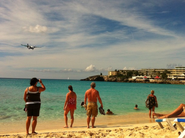 Liat Plane Coming in for a Landing in Sint Maarten 1 Liat Plane Coming in for a Landing in Sint Maarten 1