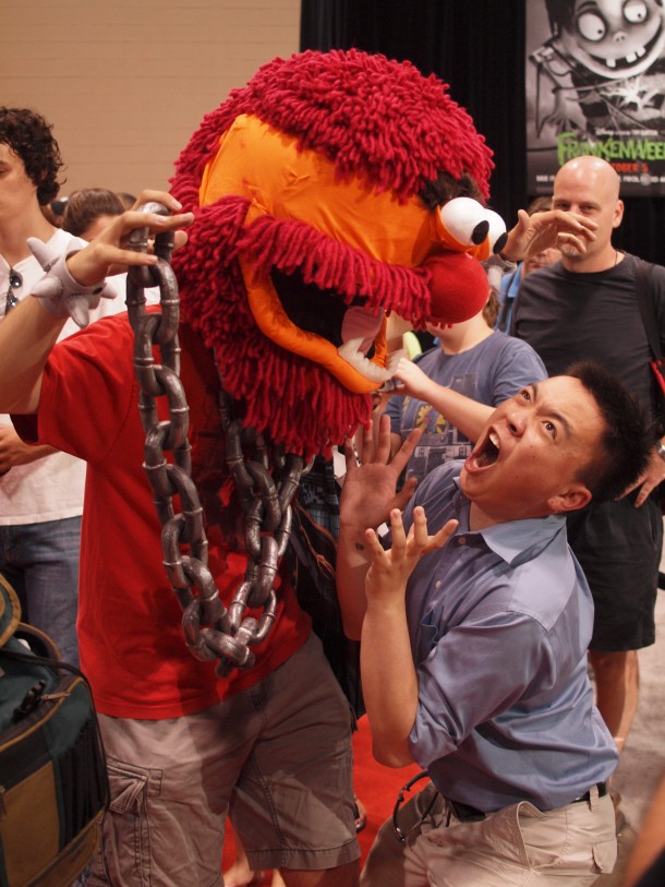 Fan Expo: Muppet Animal Cosplayer and a Fan