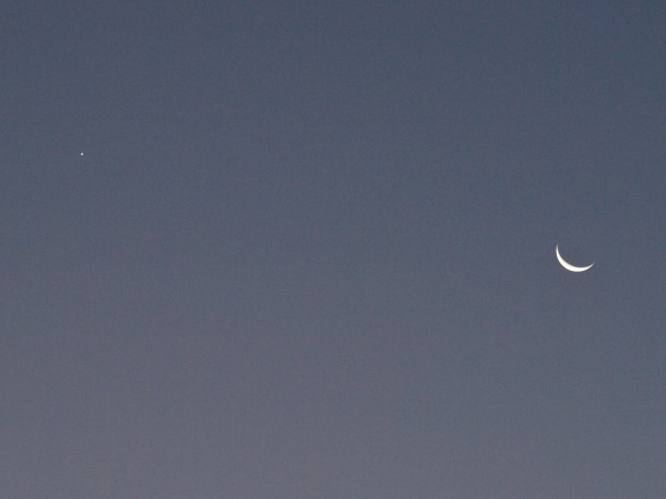 Venus and Moon in Morning Sky