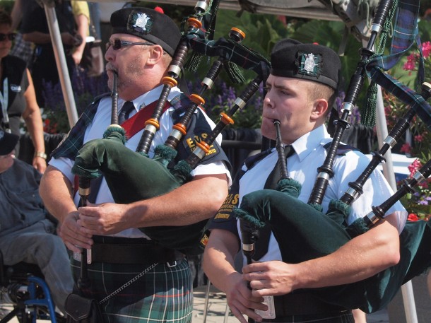 Warrior's Day Parade 2013-Bagpipers from Emergency Services