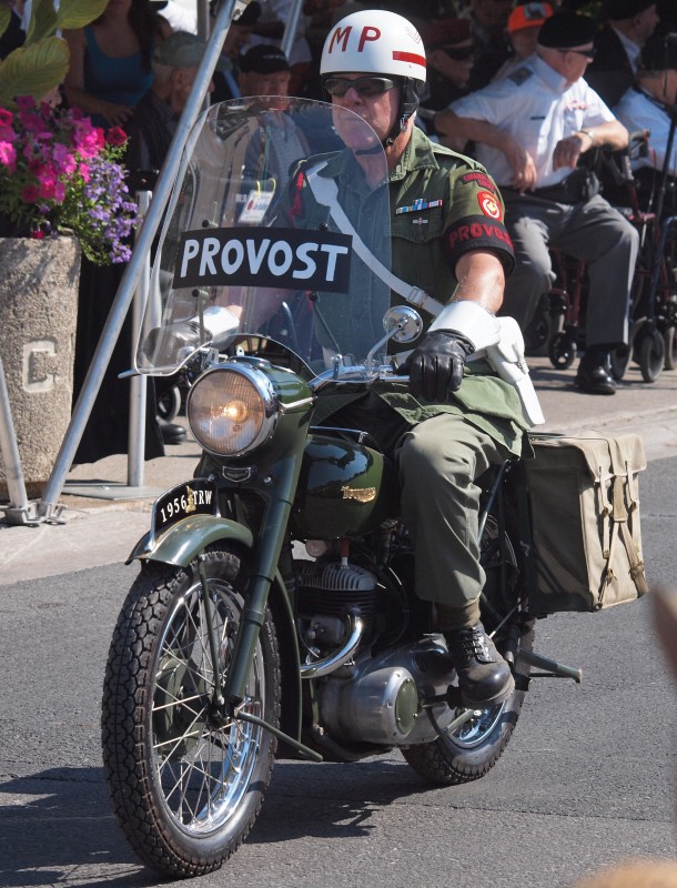 Warrior's Day Parade 2013: Provost on Vintage Triumph Motorcycle