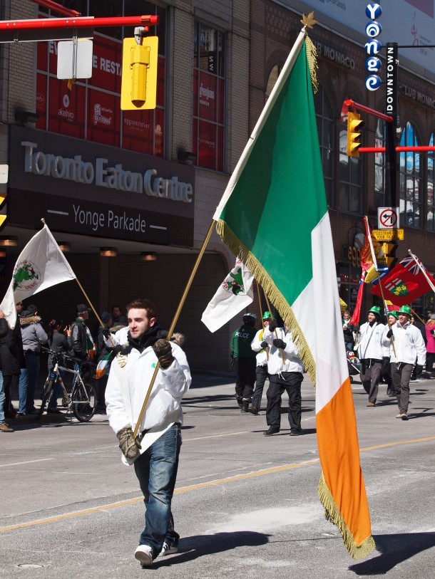 Flag Bearer at the St. Patrick's Day Parade