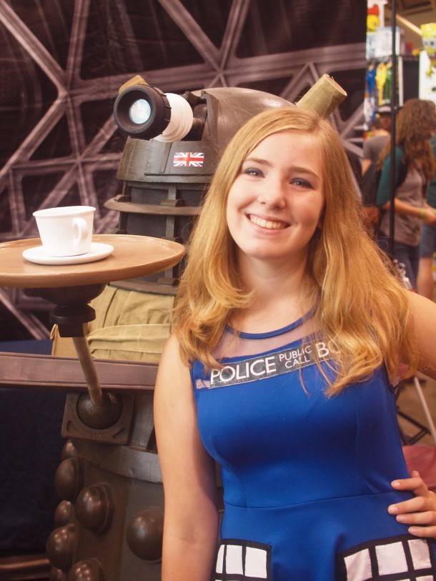 Annie with Tea-serving Dalek