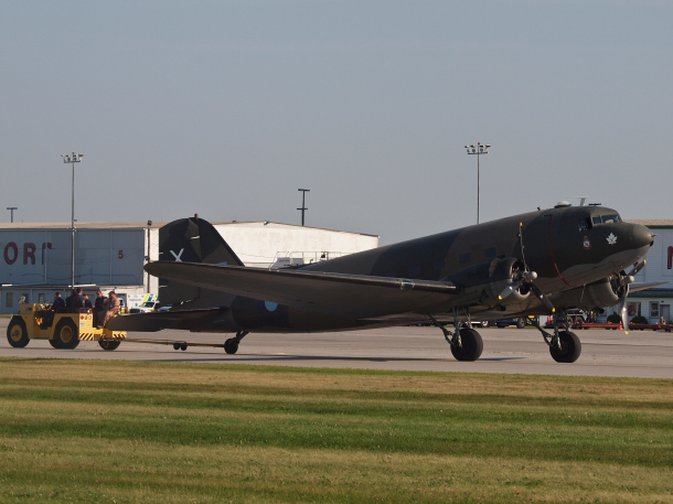 DC-3 Dakota Being Towed Off