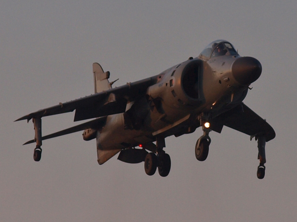 Hovering Sea Harrier FA2