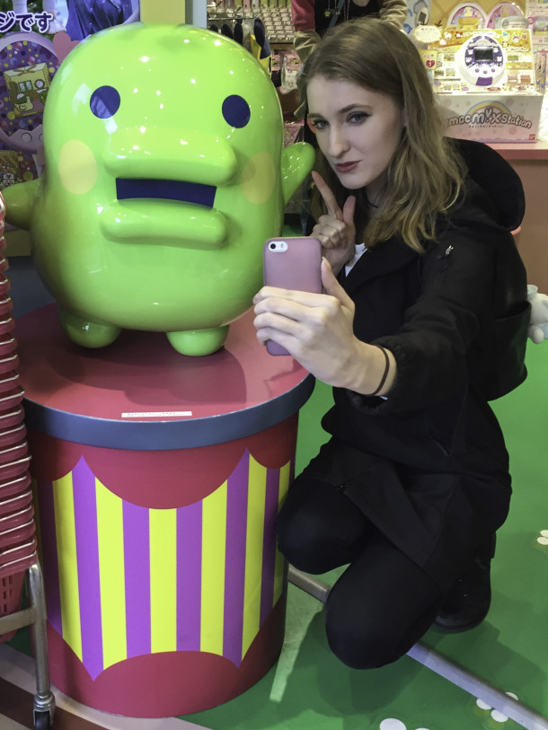 Vanessa Taking a Selfie at the Tamagotchi Store
