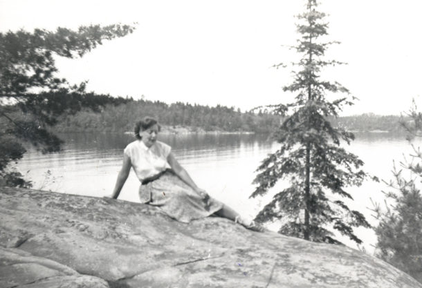 Audrey Stuart at Georgian Bay 1952